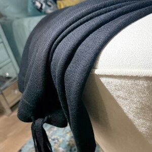 CO Essentials 100% Merino Wool Knit Wide Leg Women's Pants-Black